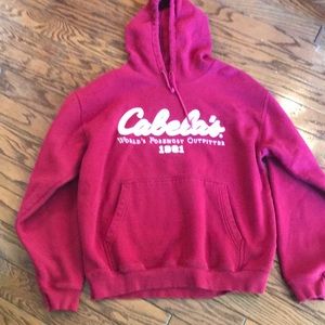 NWOT Red Large Men’s Cabela  Hoodie 👍